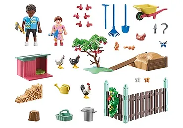 Playmobil Zestaw figurek My Life 71510 Mała kurza ferma w ogródku Tiny House