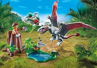 Playmobil Zestaw figurek Dinos 71525 Stacja badawcza dla dinozaurów Dimorfodonów