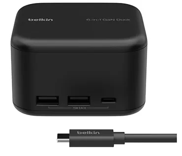 Belkin Stacja Dokująca GaN 6w1 USB-A USB-C Eth HDMI PD