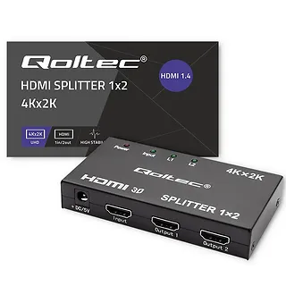 Qoltec Aktywny rozdzielacz Splitter 2 x HDMI 4K x 2K | 3.4Gb/s