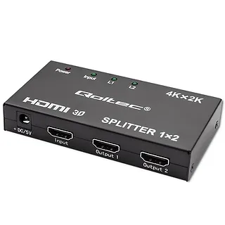 Qoltec Aktywny rozdzielacz Splitter 2 x HDMI 4K x 2K | 3.4Gb/s