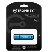 Kingston Pendrive 64GB IronKey Vault Privacy 50 FIPS197 AES-256