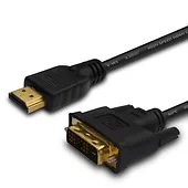 Savio Kabel HDMI 19 pin (M) - DVI 18+1 (M) 1,8m, złote końcówki, CL-139