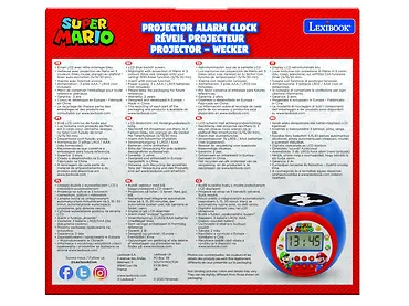 Lexibook Super Mario Budzik - Zegar z projektorem dla dzieci RL977NI