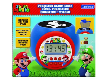 Lexibook Super Mario Budzik - Zegar z projektorem dla dzieci RL977NI