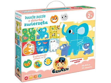 CzuCzu Duuuże puzzle z dziurką - zwierzęta