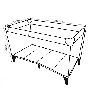 ProMedix Łóżeczko turystyczne 125x65x74 cm PR-803B Niebieskie