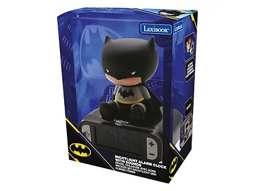 LEXIBOOK Budzik Batman z lampką nocną 3D i specjalnymi dzwonkami