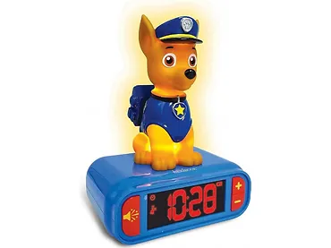 LEXIBOOK Budzik Psi Patrol z lampką nocną 3D i specjalnymi dzwonkami