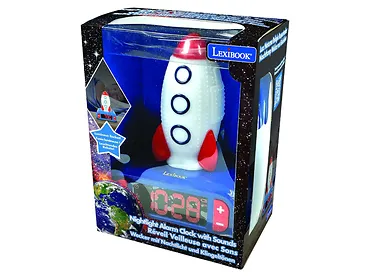 LEXIBOOK Budzik z Rakietą z efektami specjalnymi