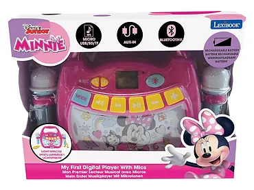 Głośnik karaoke Myszka Minnie z mikrofonami