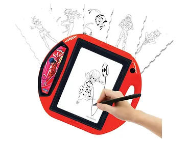 Projektor do rysowania Lexibook Miraculous z szablonami i stemplami