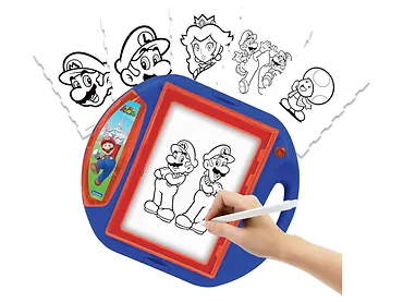 Projektor do rysowania Lexibook Super Mario z szablonami i stemplami