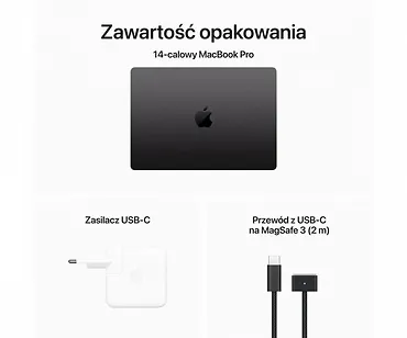 Apple MacBook Pro 14,2 cali: M3 Pro 12/18, 36GB, 512GB, 96W - Gwiezdna czerń - MRX33ZE/A/P1/R1
