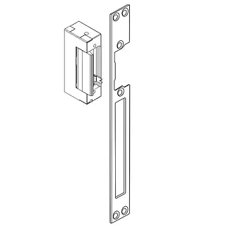 Qoltec Dwustronny prosty szyld do elektrozaczepu | Blacha zaczepowa |   250mm | Stal nierdzewna