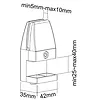 Neomounts Zestaw zacisk&oacute;w NS-CLMP40WHITE