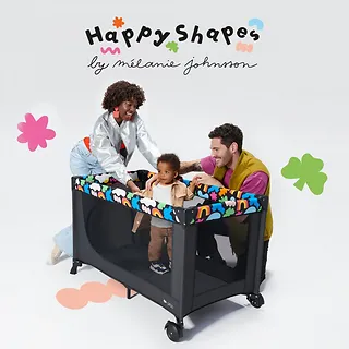 Kinderkraft Łóżeczko turystyczne JOY 2 HAPPY SHAPES