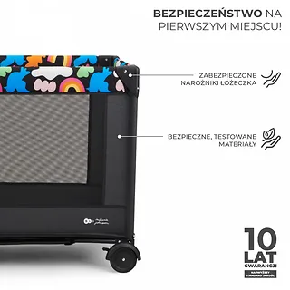 Kinderkraft Łóżeczko turystyczne JOY 2 HAPPY SHAPES
