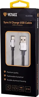 YENKEE Kabel do synchronizacji i ładowania USB ze złączem Micro USB 2m