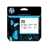 HP Tusz 70 Czarny Fotograficzny & Jasny Szary C9407A
