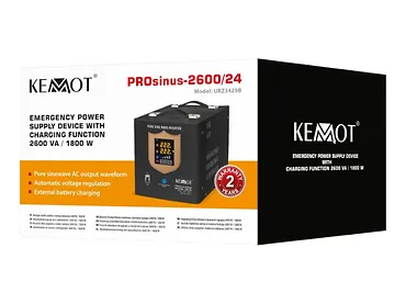Zasilacz awaryjny KEMOT PROsinus-2600/24 Czarny