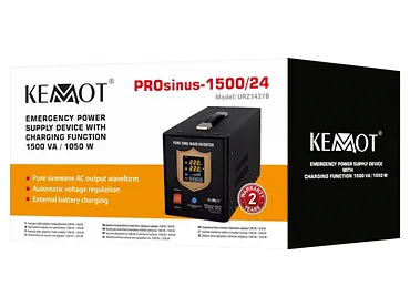 Zasilacz awaryjny KEMOT PROsinus-1500/24 czarny