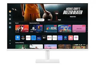 Samsung Monitor 32 cale SMART M70D VA 3840x2160 UHD 16:9 2xHDMI 3xUSB 2.0 1xUSB-C (65W) 4ms 60Hz WiFi/BT głośniki płaski biały 2Yd2d