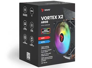 Savio Chłodzenie procesora CPU Vortex X2 ARGB