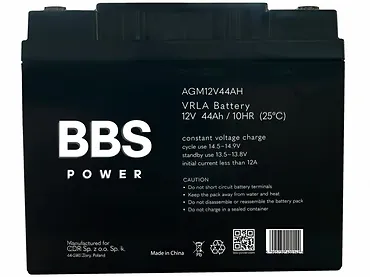 Akumulator BBS POWER AGM AGM12V44AH VRLA 12 V, 44 Ah
