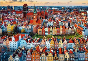Trefl Puzzle 1000 elementów Premium Plus Quality Widok na Gdańsk, Polska