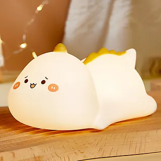 Lampka Nocna Silikonowa Wielokolorowa z Pilotem LED Pokky Clever Dino Media-Tech MT227