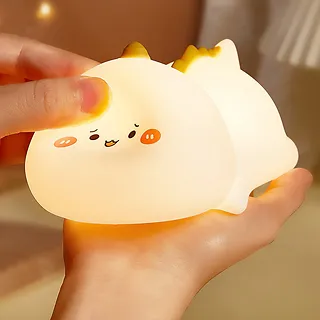 Lampka Nocna Silikonowa Wielokolorowa z Pilotem LED Pokky Clever Dino Media-Tech MT227