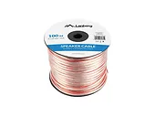 Lanberg Kabel głośnikowy 2x1.0 100 SC-2X10-10CC-1000-TR