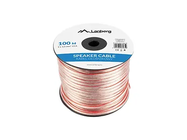 Lanberg Kabel głośnikowy 2x1.0 100 SC-2X10-10CC-1000-TR