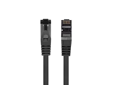 Lanberg Patchcord kat.8.1 S/FTP LSZH CU 0.25M czarny fluke passed