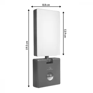 Maclean Lampa LED z czujnikiem ruchu MCE516GR 10W IP65