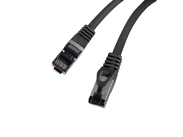 Lanberg Patchcord kat.8.1 S/FTP LSZH CU 0.5m czarny fluke passed