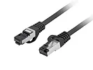 Lanberg Patchcord kat.8.1 S/FTP LSZH CU 0.5m czarny fluke passed