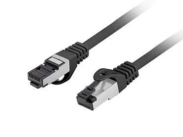 Lanberg Patchcord kat.8.1 S/FTP LSZH CU 0.5m czarny fluke passed