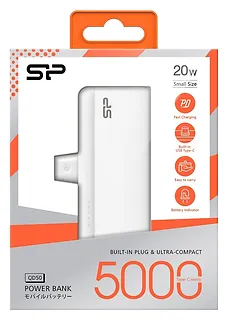 Silicon Power Power Bank QD50 USB-C 5000 mAh MINI biały