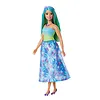 Mattel Lalka Barbie Księżniczka z długimi włosami, niebiesko-zielone