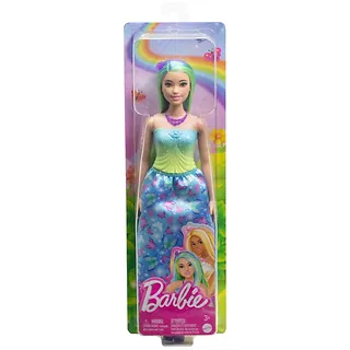 Mattel Lalka Barbie Księżniczka z długimi włosami, niebiesko-zielone