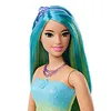 Mattel Lalka Barbie Księżniczka z długimi włosami, niebiesko-zielone