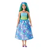 Mattel Lalka Barbie Księżniczka z długimi włosami, niebiesko-zielone