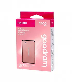GOODRAM Dysk SSD HX200 2TB USB-C+A 1600/1500MB/S r&oacute;żowe złoto