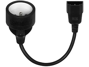 SAVIO CL-180 Adapter zasilania IEC C14 - CEE 7/5 (E) 15 cm