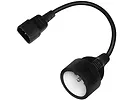 SAVIO CL-180 Adapter zasilania IEC C14 - CEE 7/5 (E) 15 cm