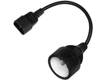 SAVIO CL-180 Adapter zasilania IEC C14 - CEE 7/5 (E) 15 cm