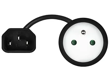 SAVIO CL-180 Adapter zasilania IEC C14 - CEE 7/5 (E) 15 cm