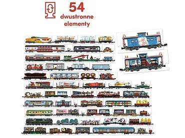 CzuCzu Puzzle dwustronne Pociągi 54 el. 93259 5+